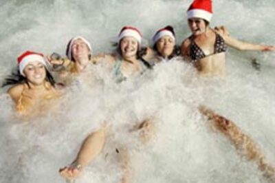 In Pics: Taking the chill pill with a Christmas swim