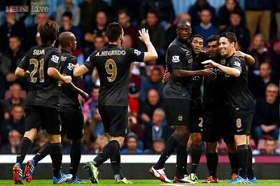 Sergio Aguero's brace sets up 3-1 win for City over West Ham