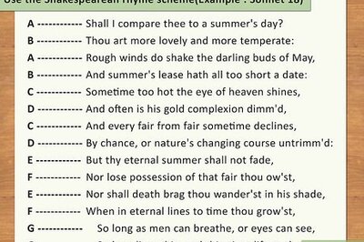 How to Write a Sonnet