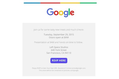 Google sends out invites for September 29 event; expected to unveil new Nexus smartphones, Chromecast