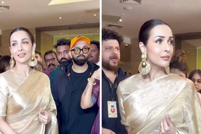 Watch: Malaika Arora Exudes Elegance In Golden Saree, Gets Mobbed By Female Fans