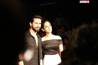 Snapshot: Shahid Kapoor and Mira Rajput walk hand-in-hand as they attend Masaba Gupta's show