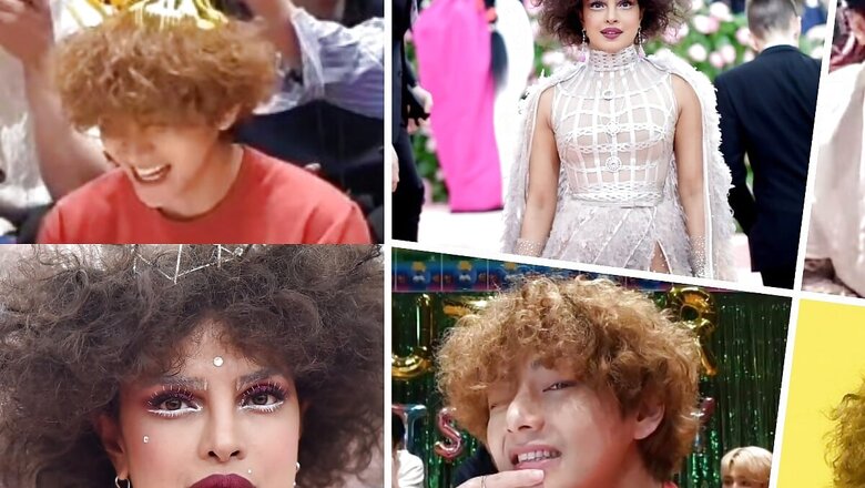 BTS Fans Hilariously Compare V's Curly Hairdo to Priyanka Chopra's MET Gala Look, See Pics