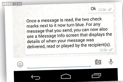 WhatsApp updated with new 'blue check marks' feature; lets users know when their messages were read