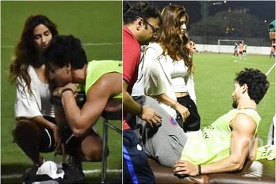 Disha Patani Stands by Tiger Shroff as He Injures Himself on Football Field