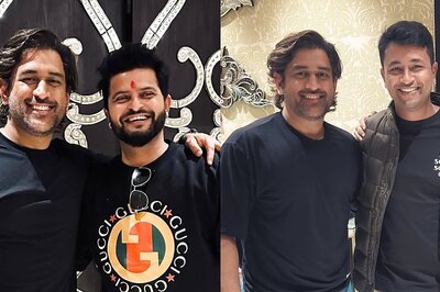 MS Dhoni Meets Former Teammates Suresh Raina and Pragyan Ojha; Check Pictures