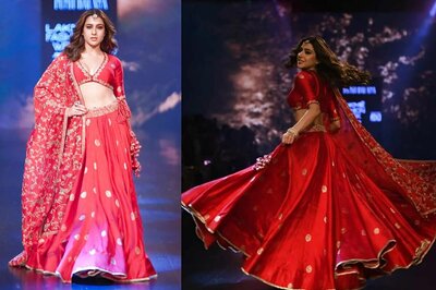 Sara Ali Khan Looks No Less Than a Royal Bride In a Gorgeous Red Lehenga; Check Pics