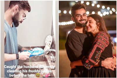 Anushka Sharma Catches Virat Kohli 'Diligently Cleaning His Muddy Spikes' Before Australia Tour