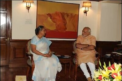 Rajasthan Governor Margaret Alva meets Narendra Modi