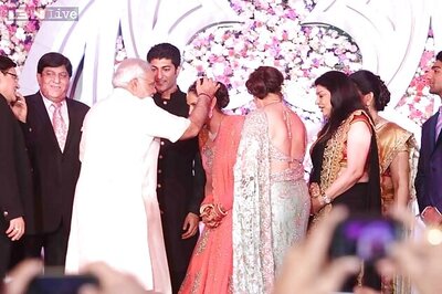 Snapshot: Narendra Modi attends Ahana Deol-Vaibhav Vora's wedding reception