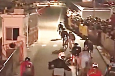 Video: Cyclists Topple Like Dominoes After Crashing Into A Stalled Motorcycle