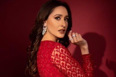 Actress Pragya Jaiswal Looks Enchanting In Red Short Anarkali Set