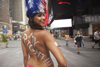 Women Bare Breasts for Gender Equality on GoTopless Day