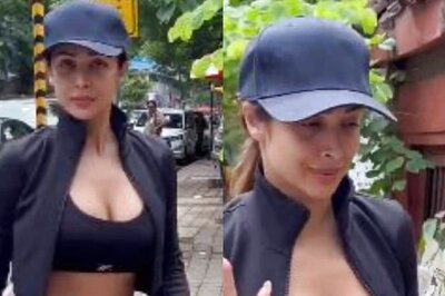 Malaika Arora's Gym Look in Sports Bra and Biker Shorts Serves Workout Fashion Goals; Watch Video