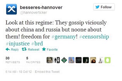 Twitter shuts out German neo-Nazi group's account