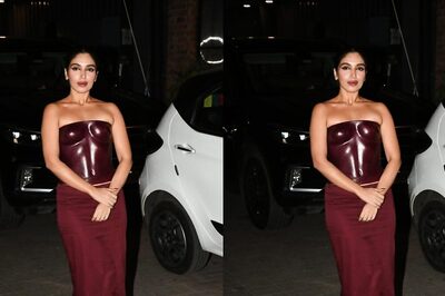 Bhumi Pednekar Goes Bold In A Maroon Body-Hugging Corset; See Photos