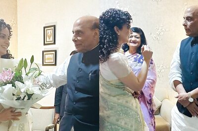 Kangana Ranaut Meets Rajnath Singh, Holds Special Tejas Screening For Air Force Officials | Photos