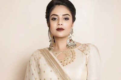 Telugu Actress Sreemukhi Slays Traditional Look In Beige Lehenga