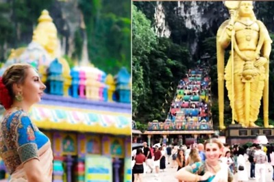 Watch: At Malaysia’s Batu Caves, Woman In Saree Grooves To A Telugu Song