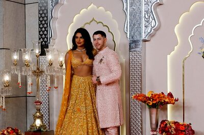 Priyanka Chopra In Tarun Tahiliani and Nick Jonas In Sabyasachi Sparkle at Anant Ambani Radhika Merchant's Wedding Celebration