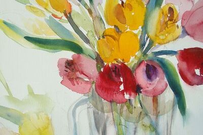 How to Paint Glowing Tulips in Watercolor