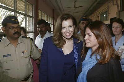 Former French First Lady Valerie Trierweiler visits Sion hospital in Mumbai