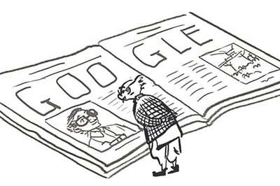 See: Other versions of the RK Laxman Google doodle that didn't make it to the Google homepage