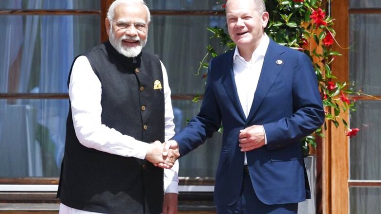 German Chancellor Olaf Scholz Welcomes PM Modi at G7 Summit