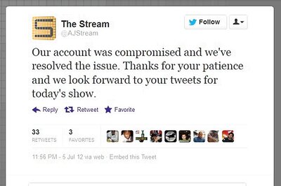 Al-Jazeera show's Twitter account hacked