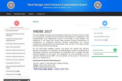 West Bengal WBJEE Results 2017 Declared. Check Your Ranks on wbjeeb.nic.in