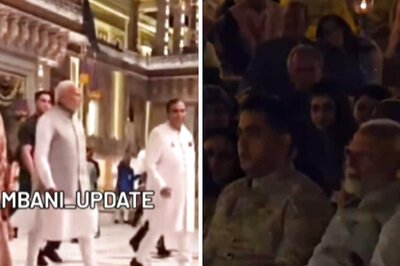 PM Modi Makes Entry With Nita, Mukesh Ambani, Sits Between Isha And Akash At Anant-Radhika Shubh Aashirwad