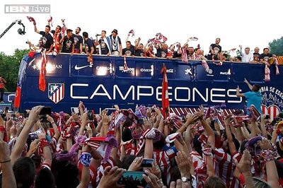 Atletico Madrid celebrate league title with parade