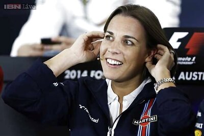 Claire Williams celebrates after memorable British Grand Prix