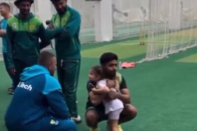 Babar Azam Shares Hug With Usman Khawaja’s Daughter Ahead of Boxing Day Test - WATCH Adorable Moment