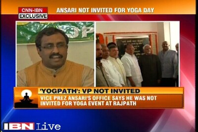 Centre defends no invitation to Ansari for Yoga Day, says can't invite 'others' as guests when PM is Chief Guest