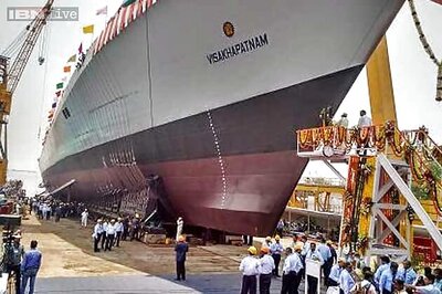 Navy's new stealth destroyer INS Visakhapatnam launched in Mumbai