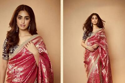 71st Miss World: Sini Shetty Exudes Elegance In Jayanti Reddy's Red Banarasi Silk Saree