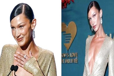 Bella Hadid Shines in a Gorgeous Golden Gown at the 2022 Golden Heart Awards