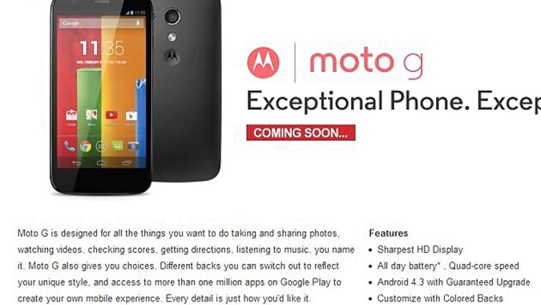 Motorola Moto G to be a Flipkart exclusive in India, for now