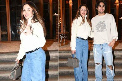 Malaika Arora’s Cropped Sweater With White Top, Classic Jeans Is Bookmark Worthy
