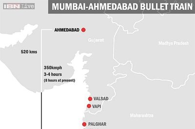 Map: Mumbai-Ahmedabad bullet train route