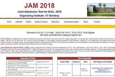 IIT JAM 2018 – Notification Released, Online Application Starts on September 5 at jam.iitb.ac.in