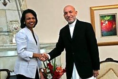Rice reaffirms Afghanistan commitment