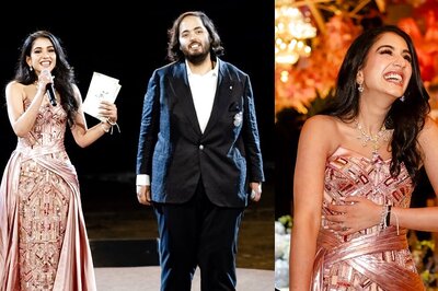 Radhika Merchant Is a Vision In Atelier Versace; Anant Ambani Looks Dapper In Tuxedo At Pre-Wedding Bash
