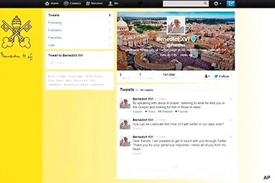 Pope hits 1 million mark as he tweets: 'Dear Friends...'