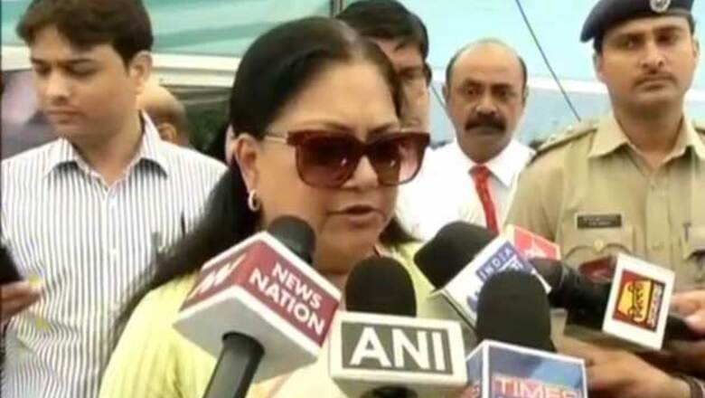 Vasundhara Raje greets people on the eve of Eid