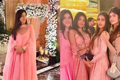 Shanaya Kapoor Stuns As ‘Desi Barbie' In Pink Anarkali, Poses With Khushi Kapoor; Check Photos