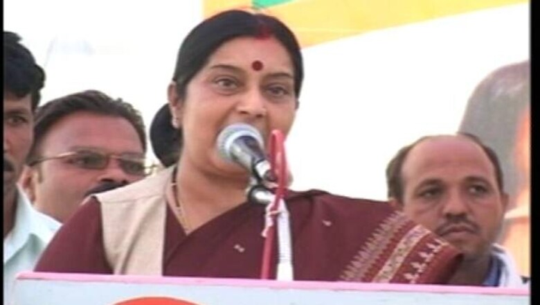 BJP will score hat trick in Madhya Pradesh: Sushma Swaraj