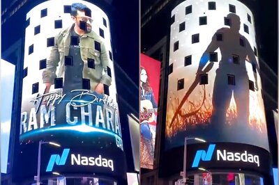 On Ram Charan's Birthday, New York's Times Square Lights Up With His Iconic Movie Looks