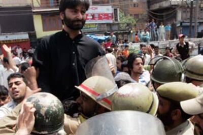 Yasin Malik detained again, 80 injured in J-K clashes